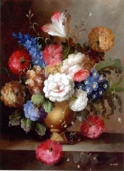 Floral, beautiful classical still life of flowers.091